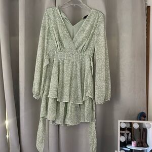 Super cute green floral dress